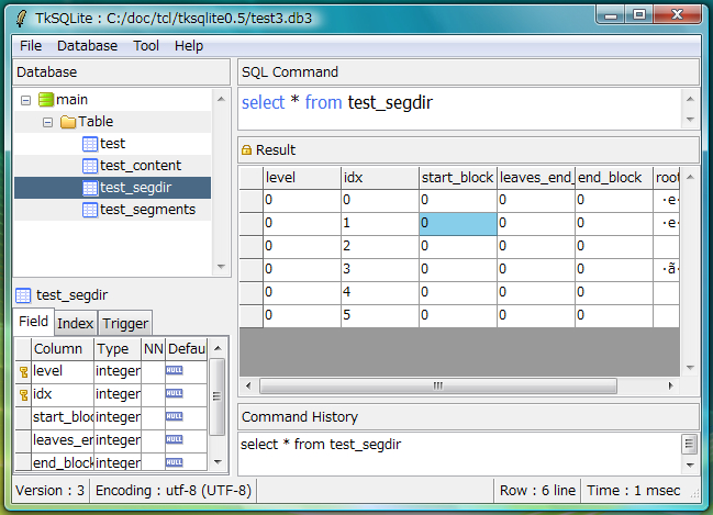 TkSQLite version 0.5 on Vista