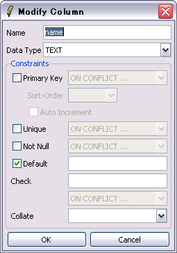 create/modify column dialog